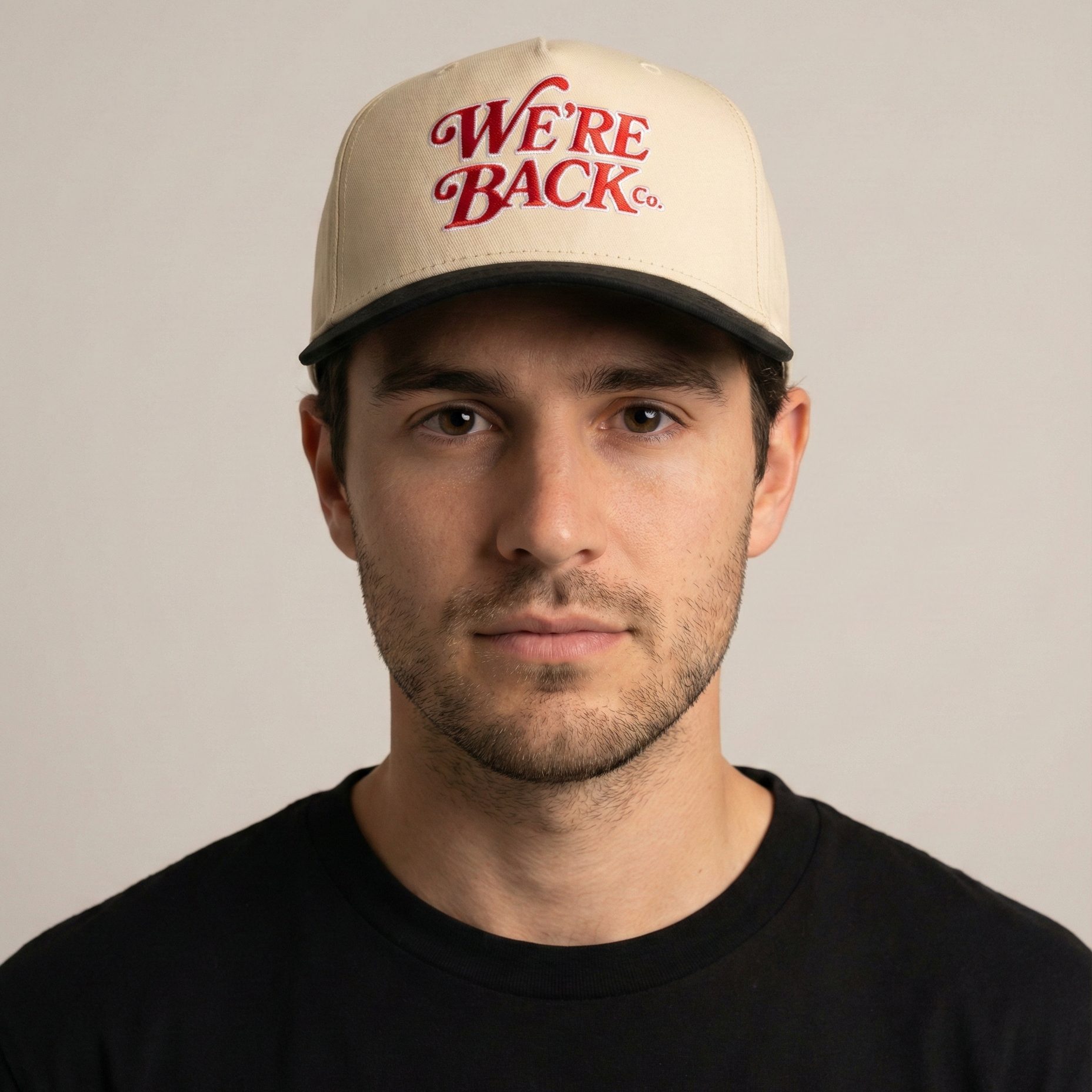 WBCO Script 5 Panel hat Model Shot