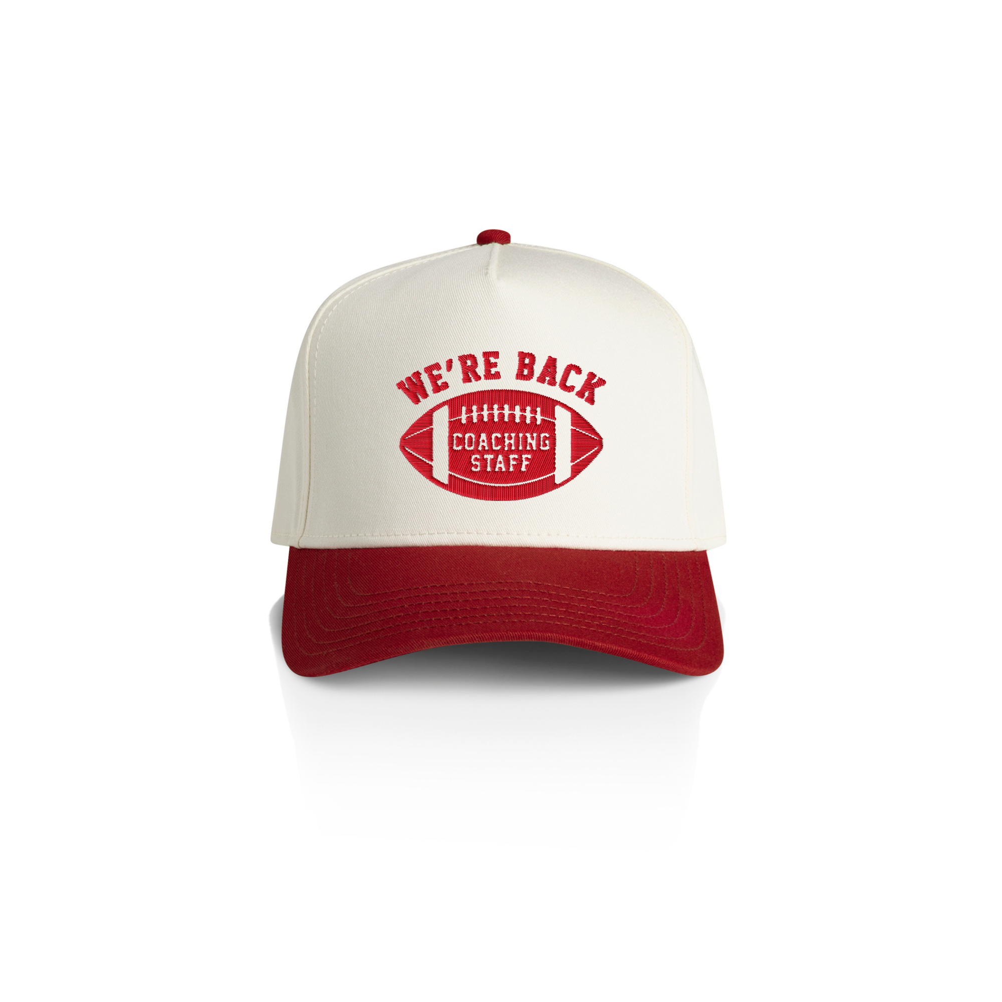 Coaching Staff Structured Cap – Cream/Red