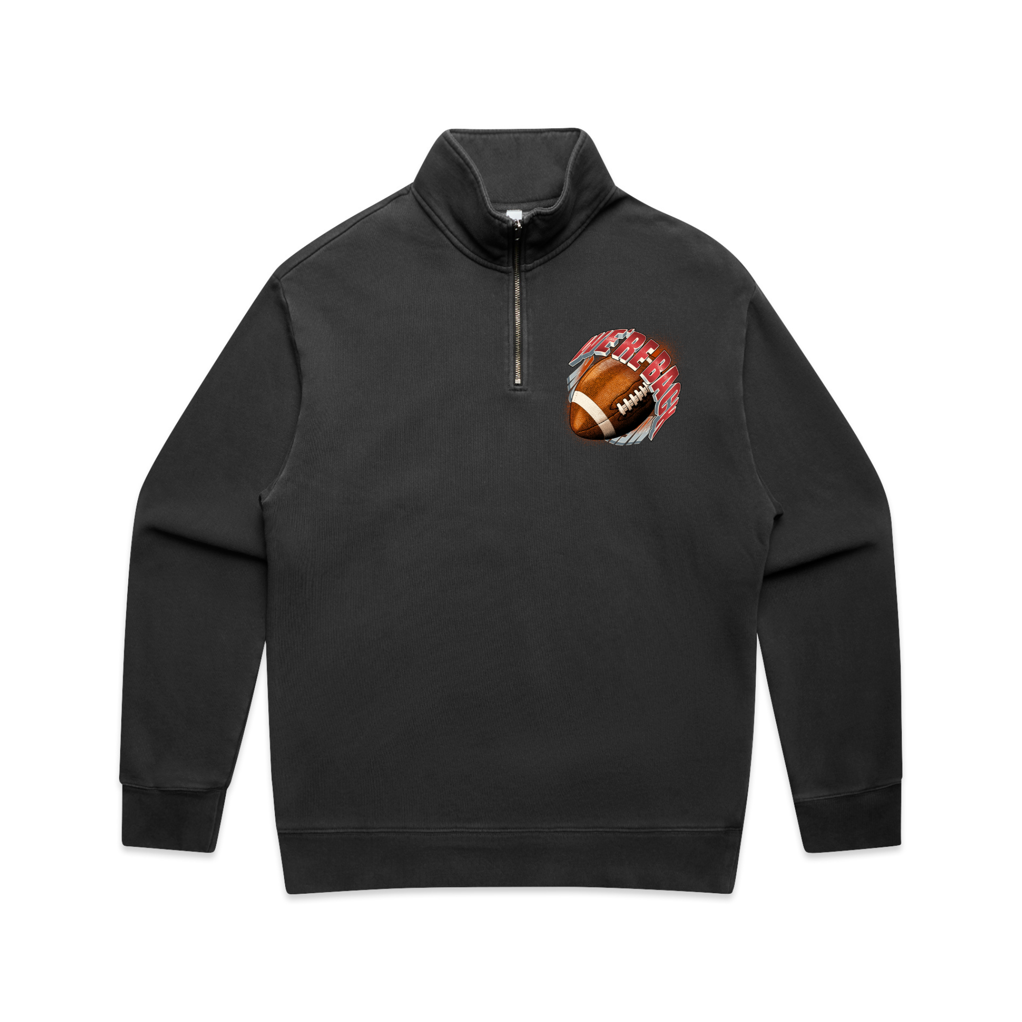 Spiral Quarter-Zip – Faded Black