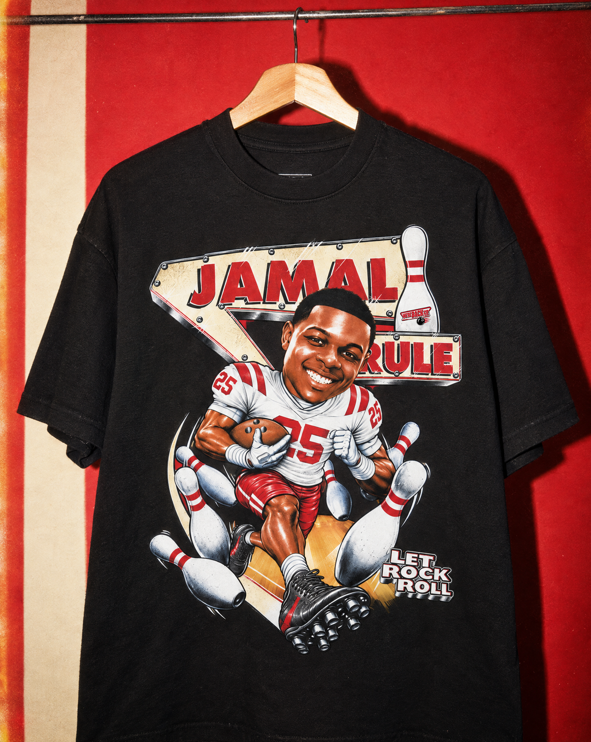 Jamal Rule 'Let Rock Roll' Tee - Black