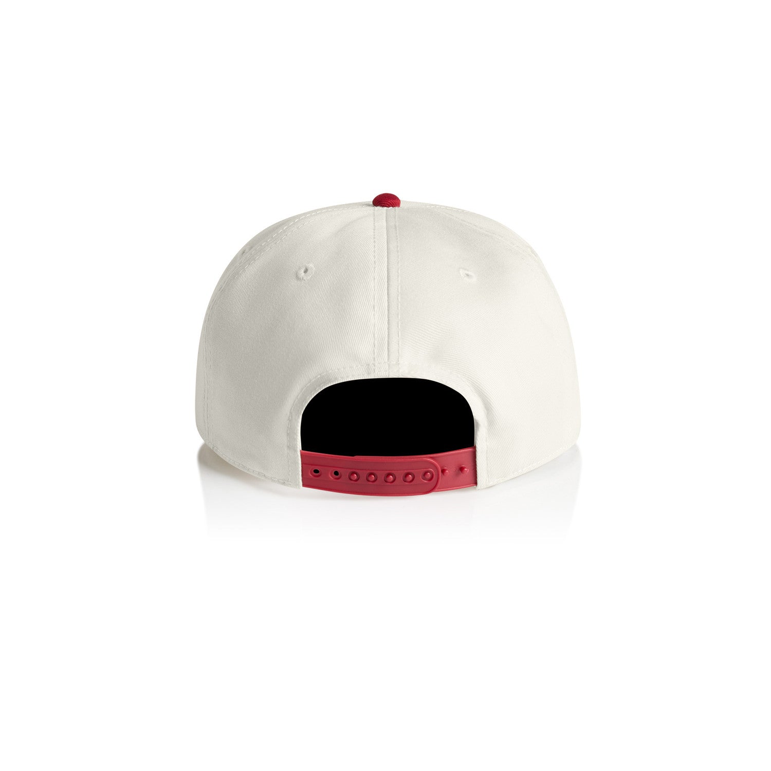 Coaching Staff 5-Panel Cap  – Cream/Red - Nebraska Hat - Side View | We're Back Co.