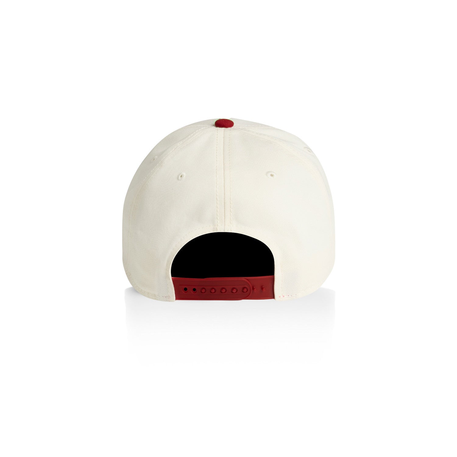 Coaching Staff Structured Cap – Cream/Red - Nebraska Hat - Back View | We're Back Co.