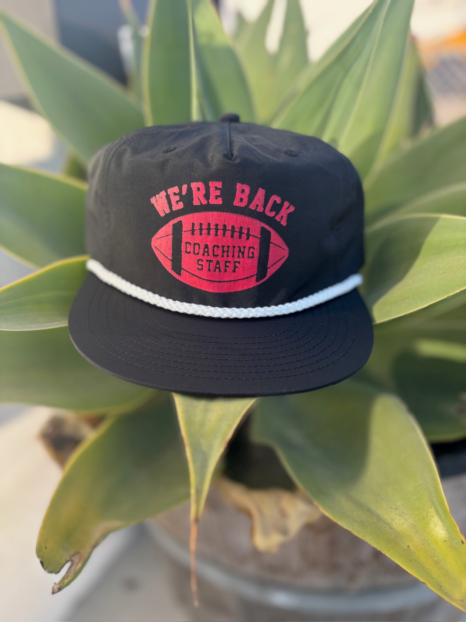 Coaching Staff Nylon Rope Cap - Nebraska Hat - Back View | We're Back Co.