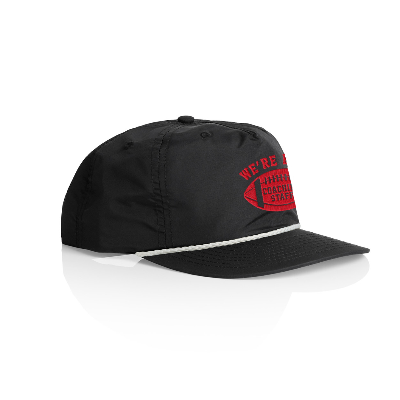 Coaching Staff Nylon Rope Cap - Nebraska Hat - Detail | We're Back Co.