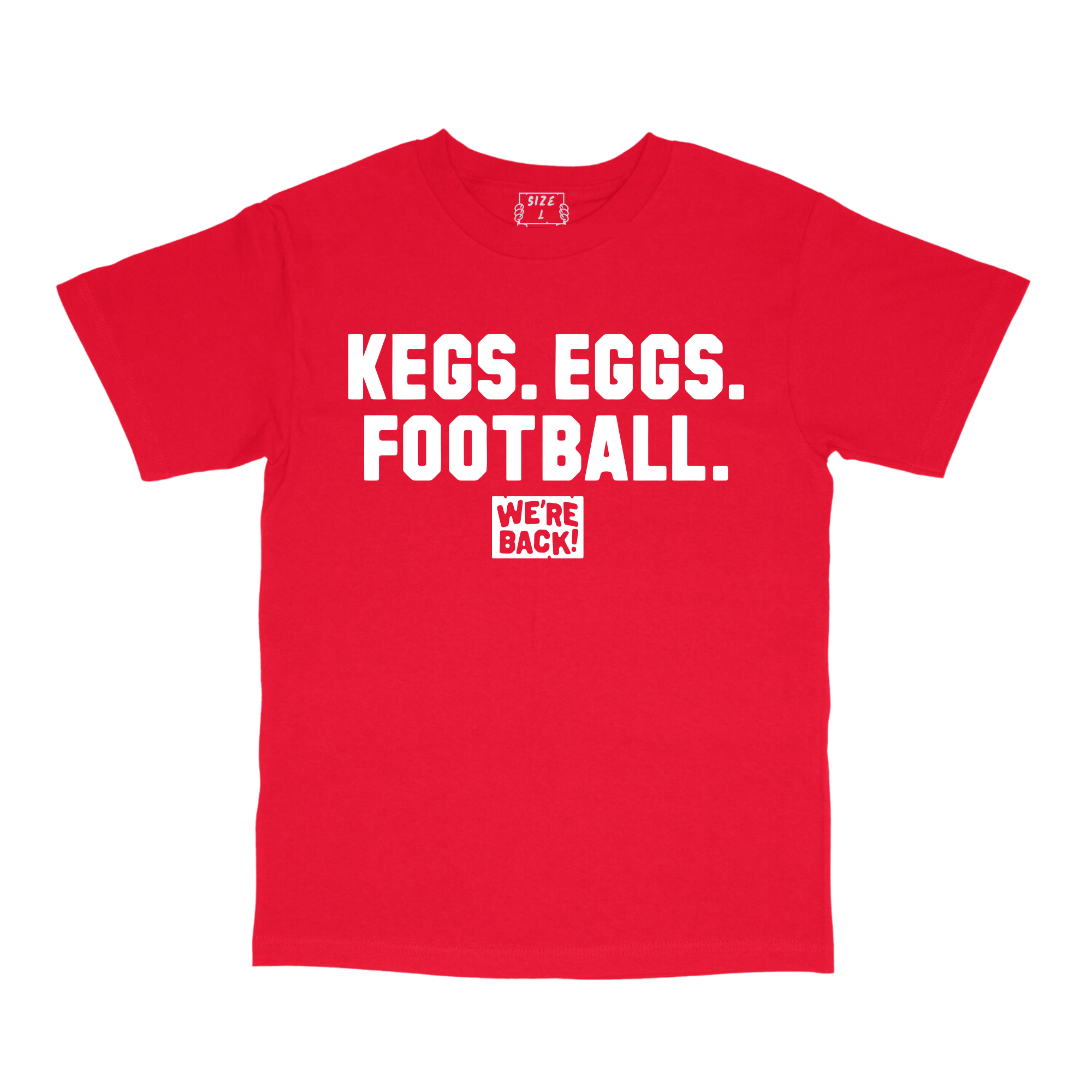 Kegs, Eggs, & Football Tee - Red