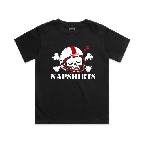 Napshirts toddler tee, black, flat front