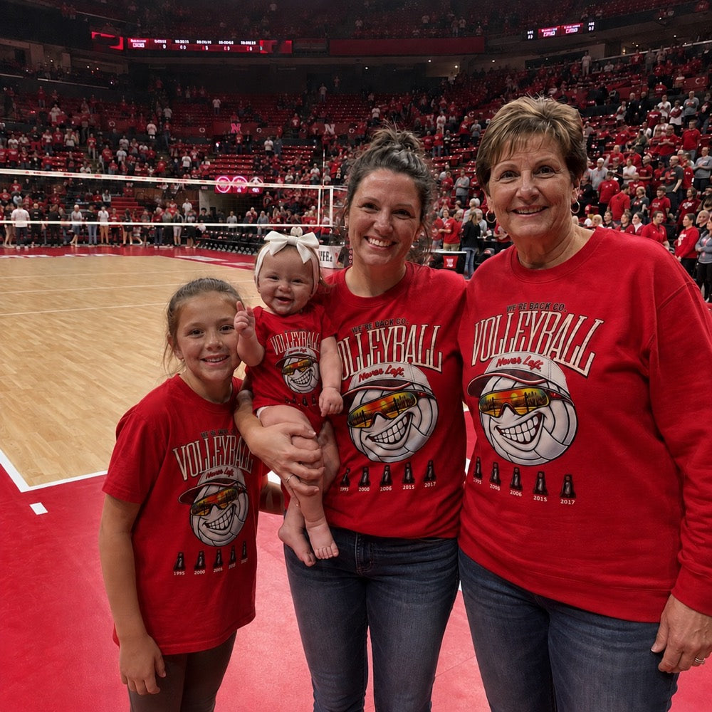 Three generations wearing the Never Left collection
