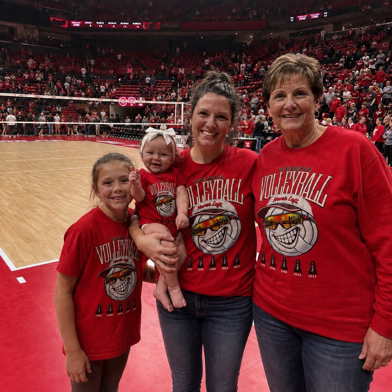 Three generations wearing the Never Left collection