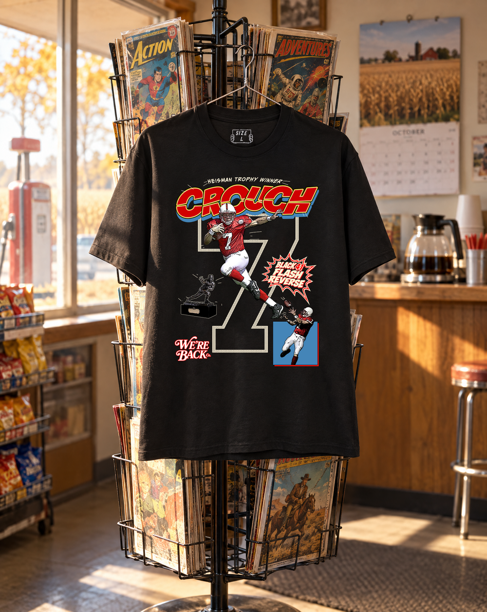 Black 41 Tee displayed with its Eric Crouch football graphic.